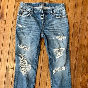 Abercrombie Button Fly Ames Slim Boyfriend Jeans